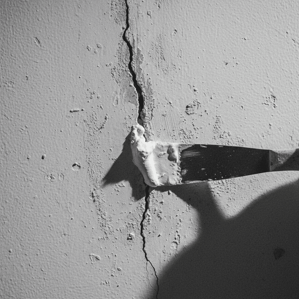 Crack repair and patching detail work