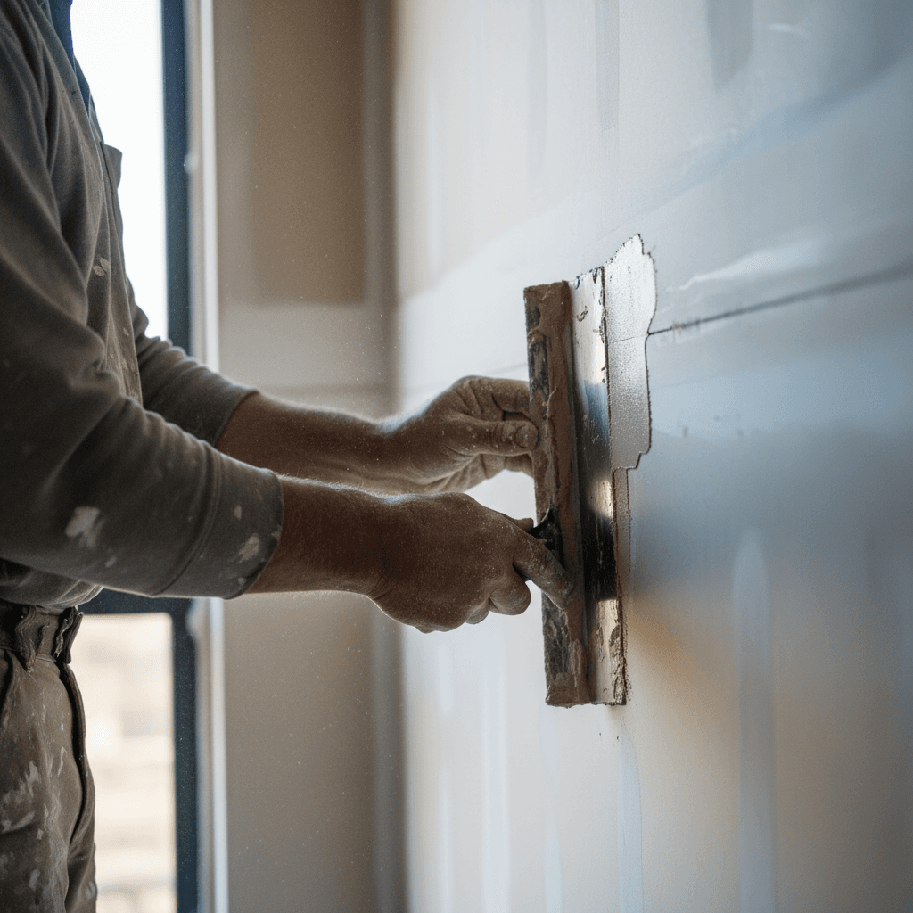 Interior wall plastering application